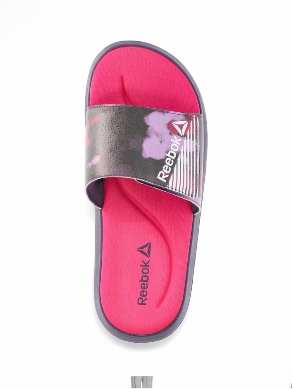 NWT Reebok Pink Slide with Purple memory foam